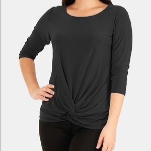 🎉3/$10🎉🖤Black Front Twist Top